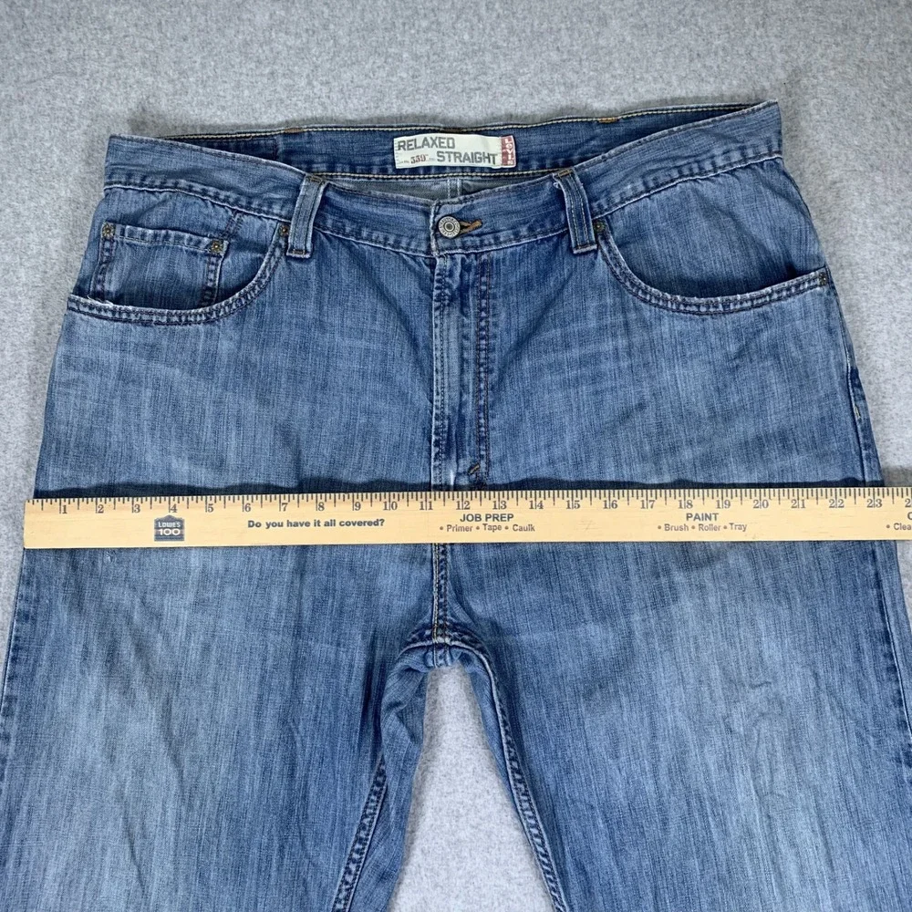 Y2K Levi's 559 Relaxed Straight Jeans Mens 38x30 Blue Denim Medium Wash Cotton
